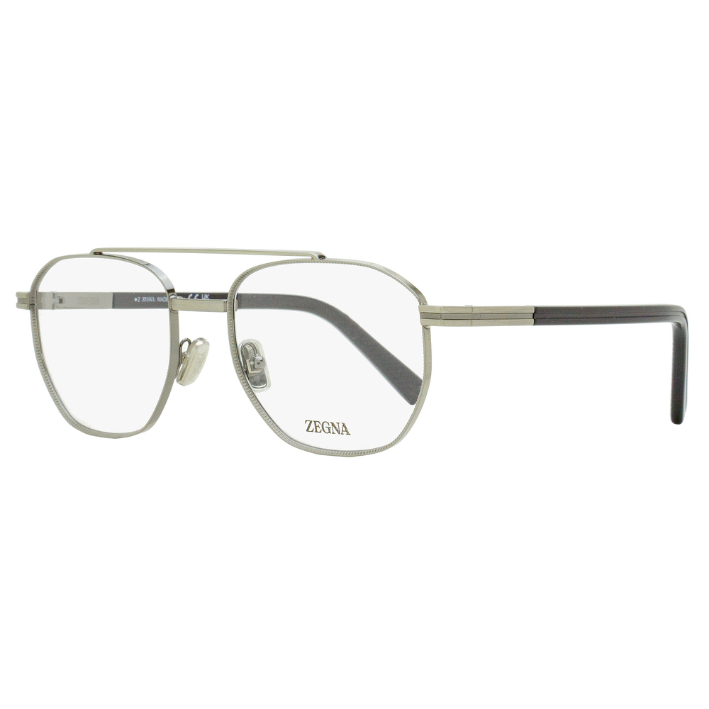 Zegna Geometric Pilot Eyeglasses EZ5285 012 Ruthenium 53mm